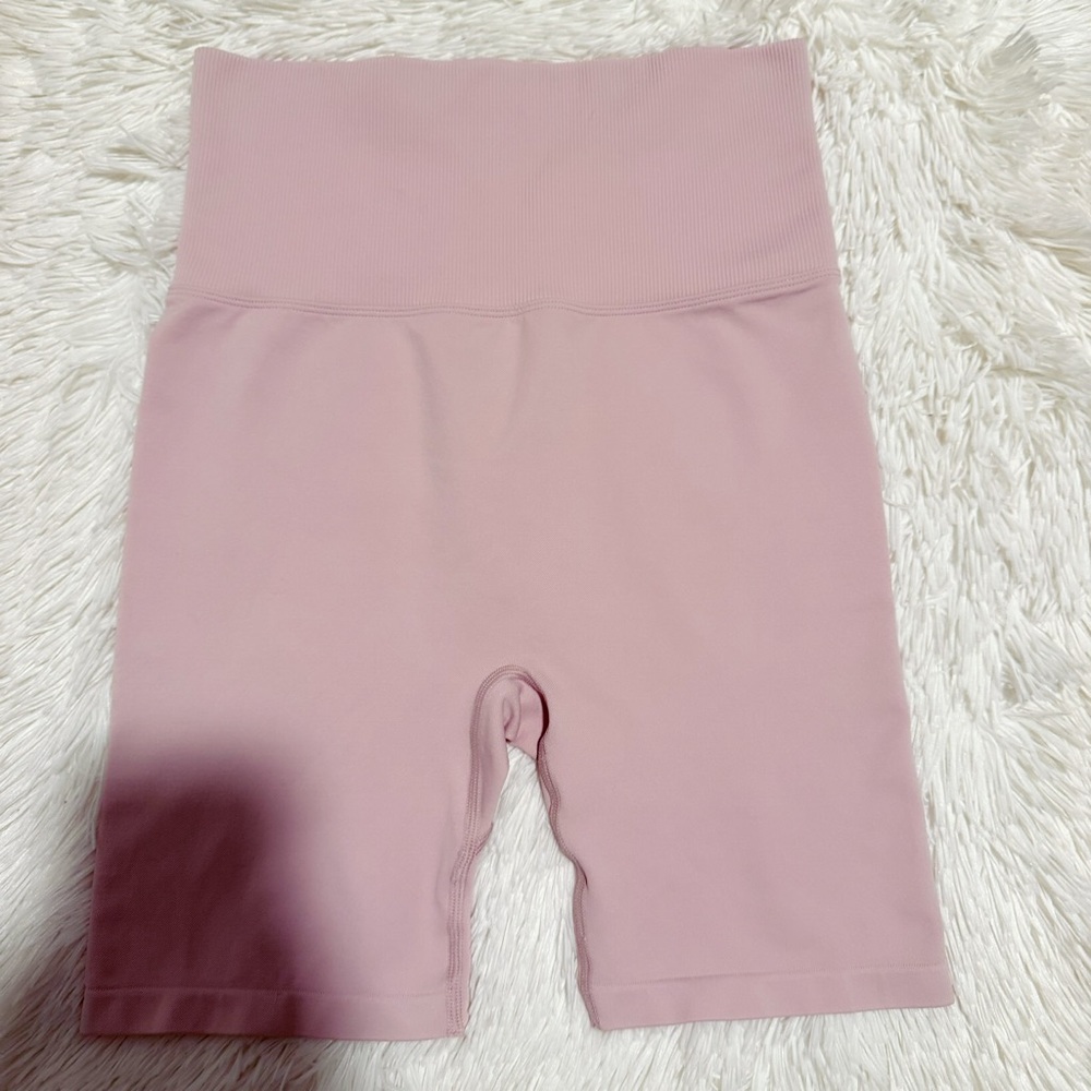 PINK Victoria's Secret Dusty Pink High-Waist Seamless Bike Shorts